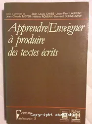 Apprendre-enseigner à produire des textes écrits : actes