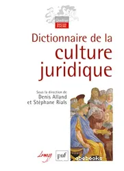 Dictionnaire de la culture juridique