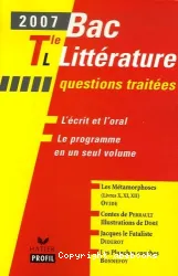 Bac littérature 2007, questions traitées