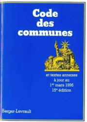 Code des communes et textes annexes