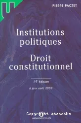 Institutions politiques, droit constitutionnel