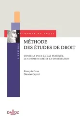 Méthode des études de droit : conseils pour le cas pratique, le commentaire et la dissertation